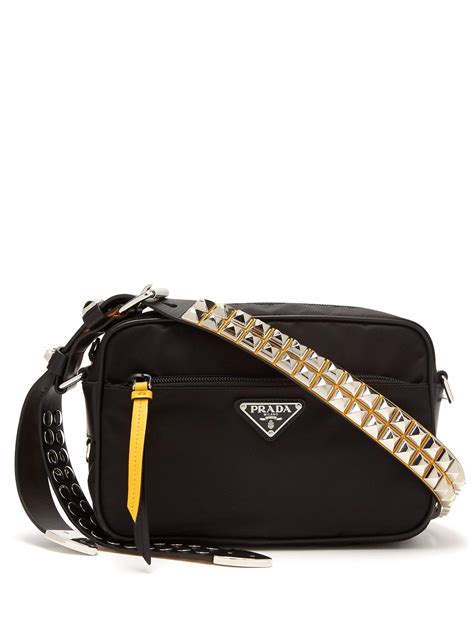 prada womens cross body bag|Prada studded crossbody bag.